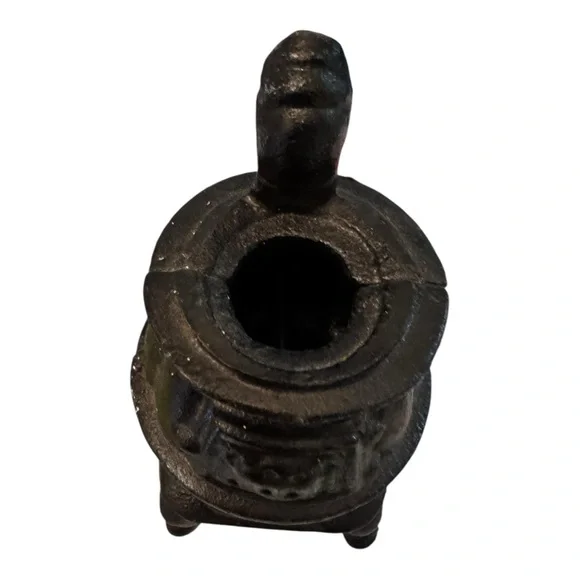 vintage mini cast iron stove Black Dollhouse Miniature - Picture 2 of 6